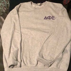 Delta phi epsilon crest crewneck